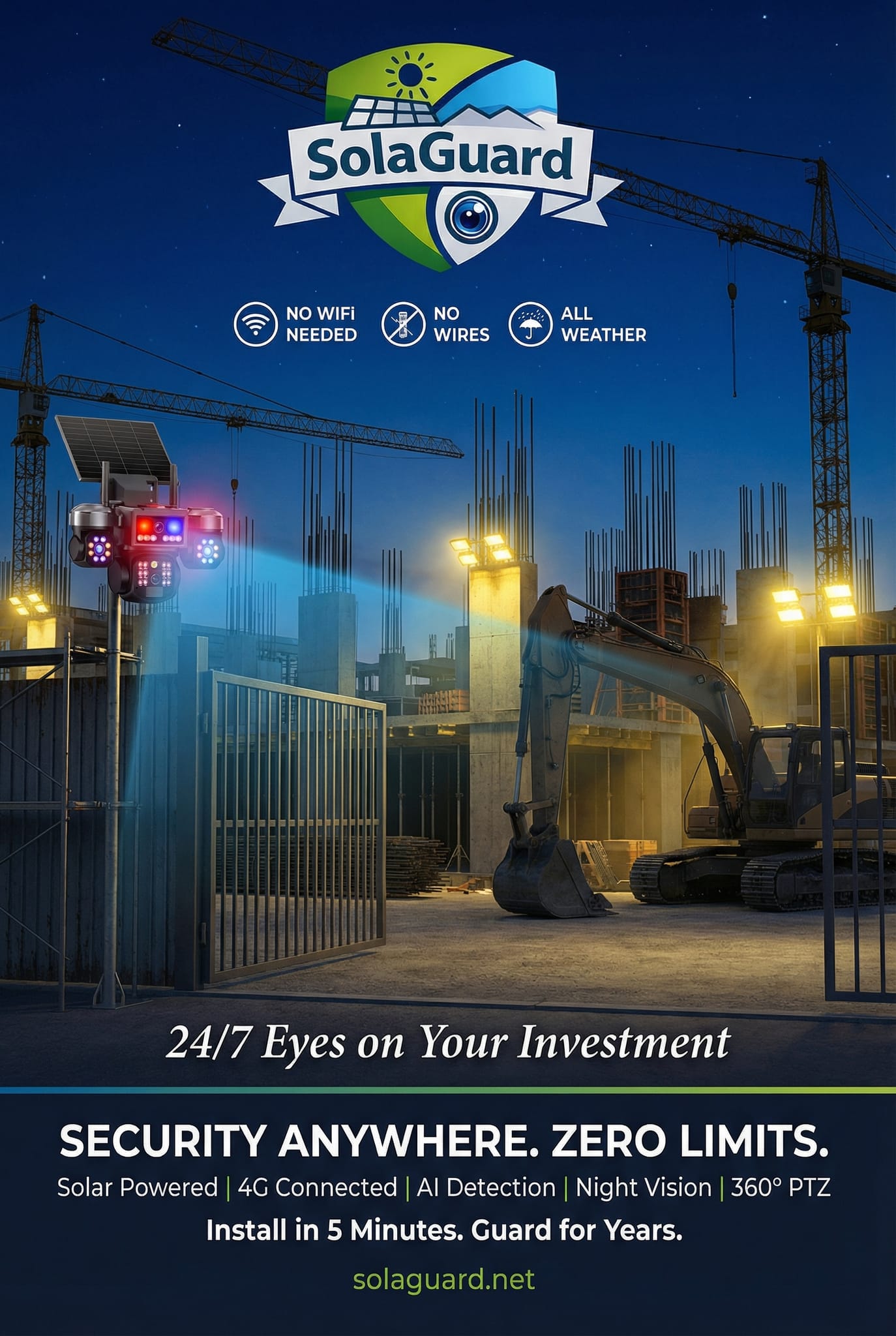 Solar 4G Cameras for Construction Sites: Complete Security Guide 2026